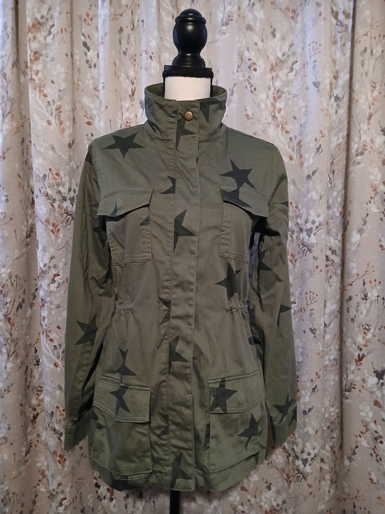 Knox Rose Jackets & Blazers - Knox Rose Olive Green Star Motif Utility Jacket
